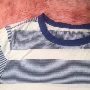 Striped blue and white shirt